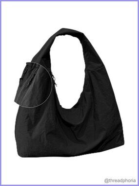 Slouchy Nylon Hobo Bag Large Tote Women Shoulder Travel Gym Beach